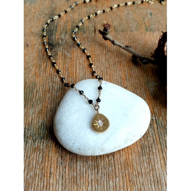 Hanka IN kaklo papuošalas - apyrankė su špinele ir cirkoniu